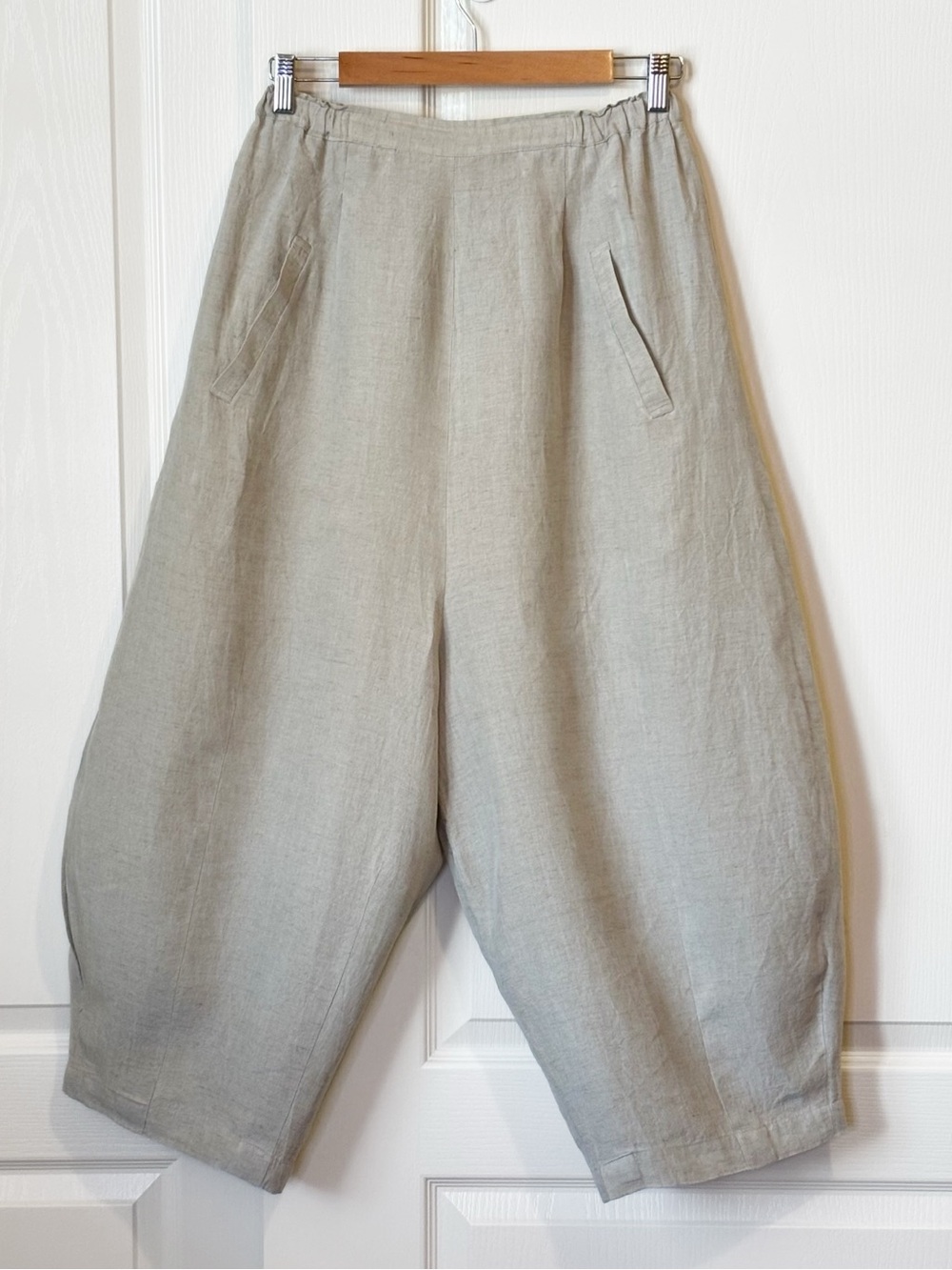 Shirin Guild Harem Linen Pants in Tan Women’s Small Lagenlook Artsy